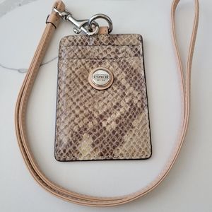 Coach Snakeskin Card/ID Holder